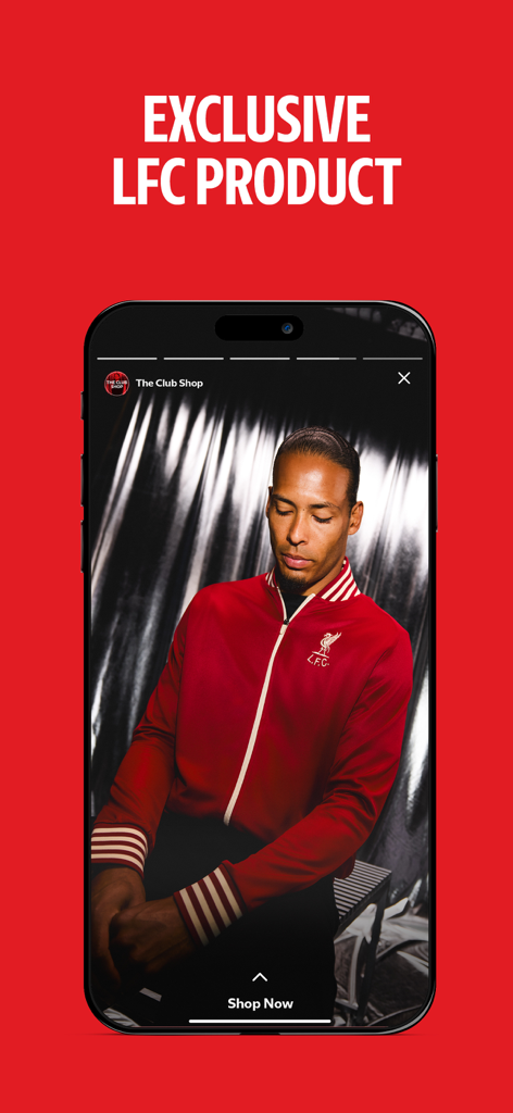 Official Liverpool FC Store - Die mobile App des offiziellen Liverpool FC Store zeigt exklusive Club-Merchandise-Artikel.