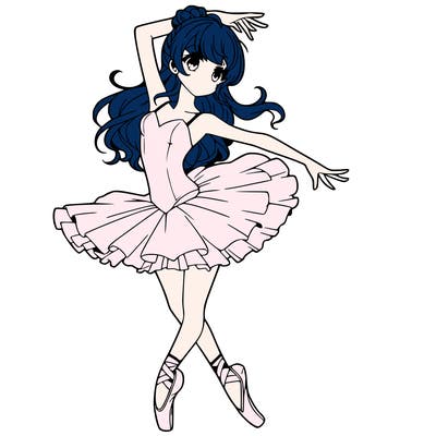 gorgeous anime ballet dancer