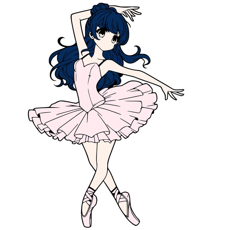 gorgeous anime ballet dancer