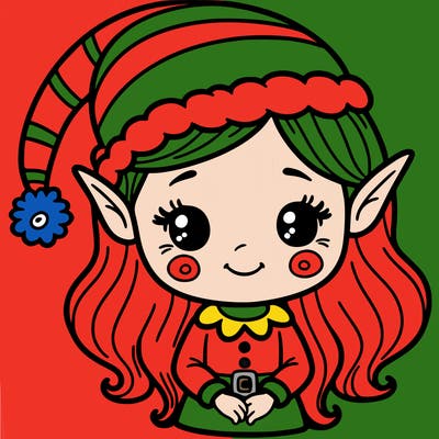 christmas elf girl