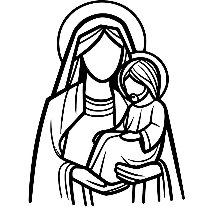 mary holding jesus christ.