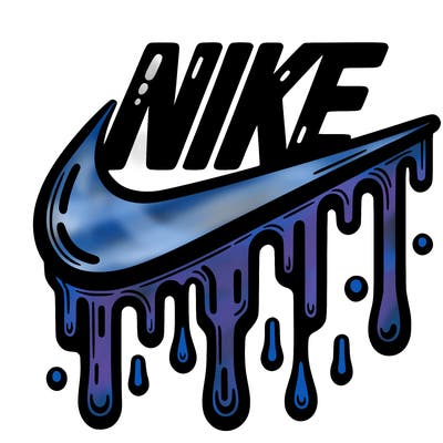 dripping nike logo