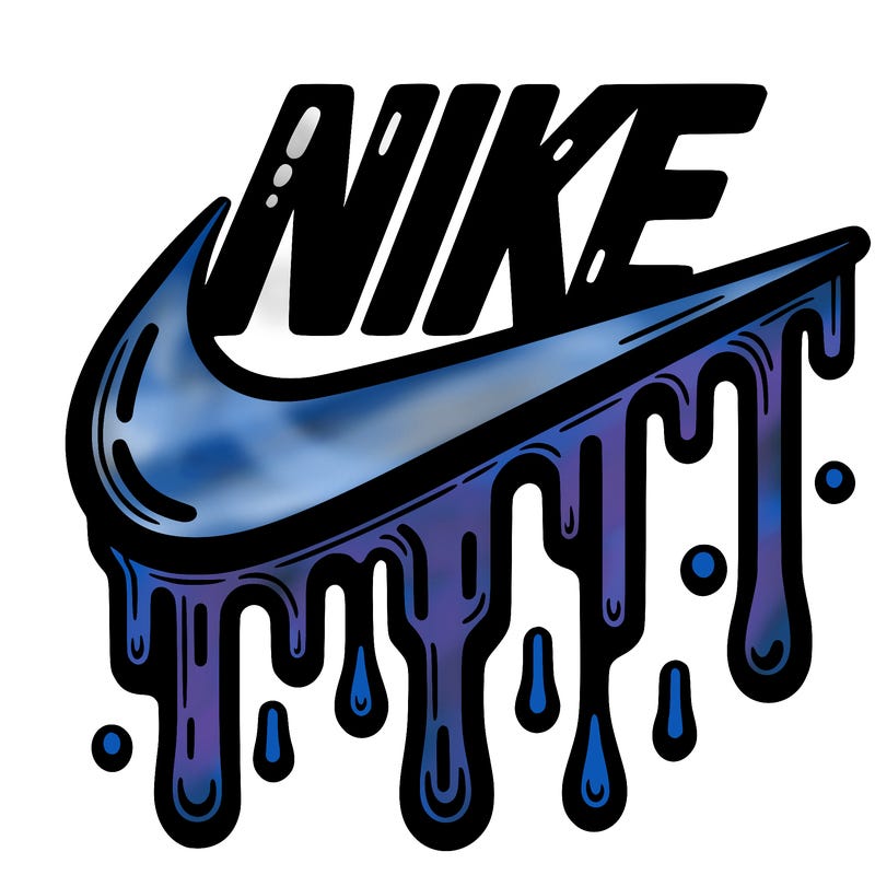 dripping nike logo