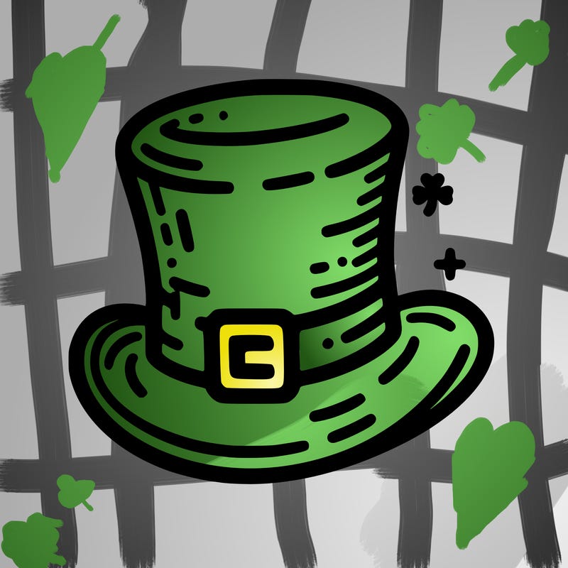 st patrick hat with thin lines