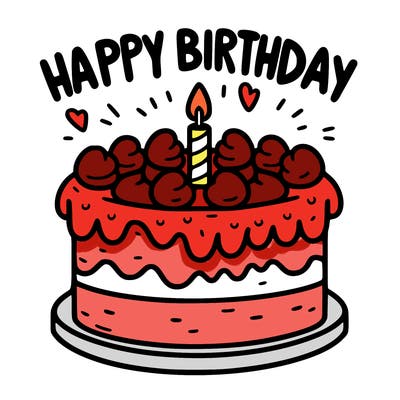 cake with happy birthday on it