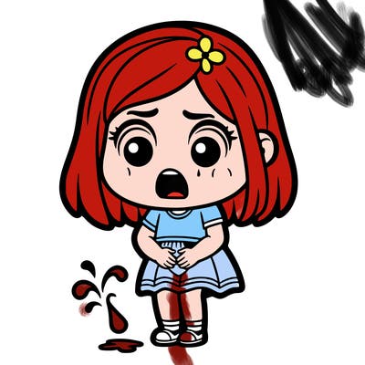 girl finding out she got her period