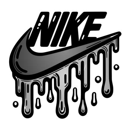 dripping nike logo