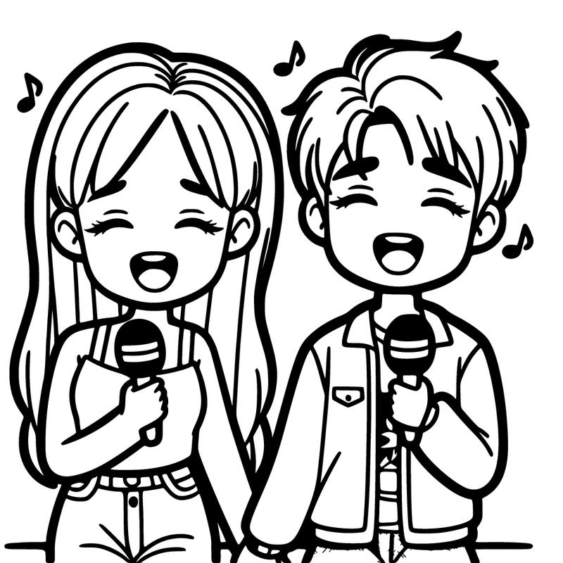 a girl and guy best friends singing