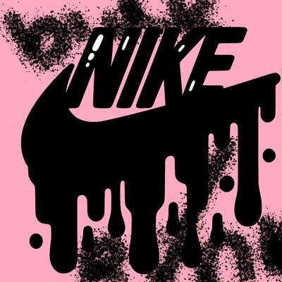 dripping nike logo