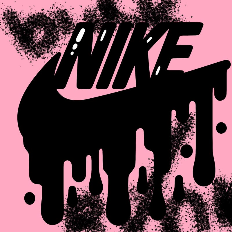 dripping nike logo