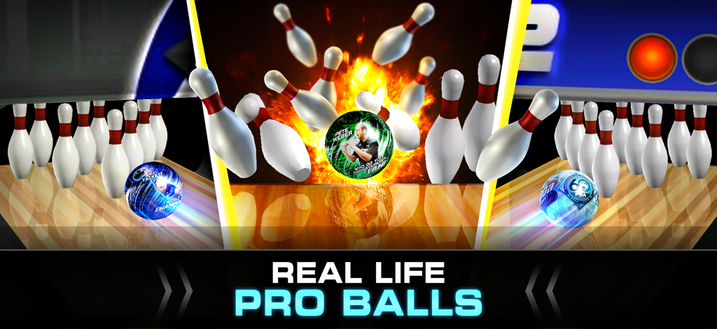 PBA® Bowling Challenge - Real life professional bowling balls and pins exploding in PBA Bowling Challenge