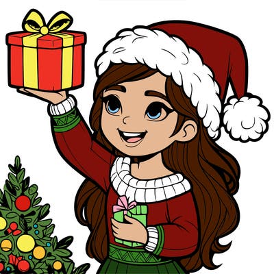 christmas girl realistic