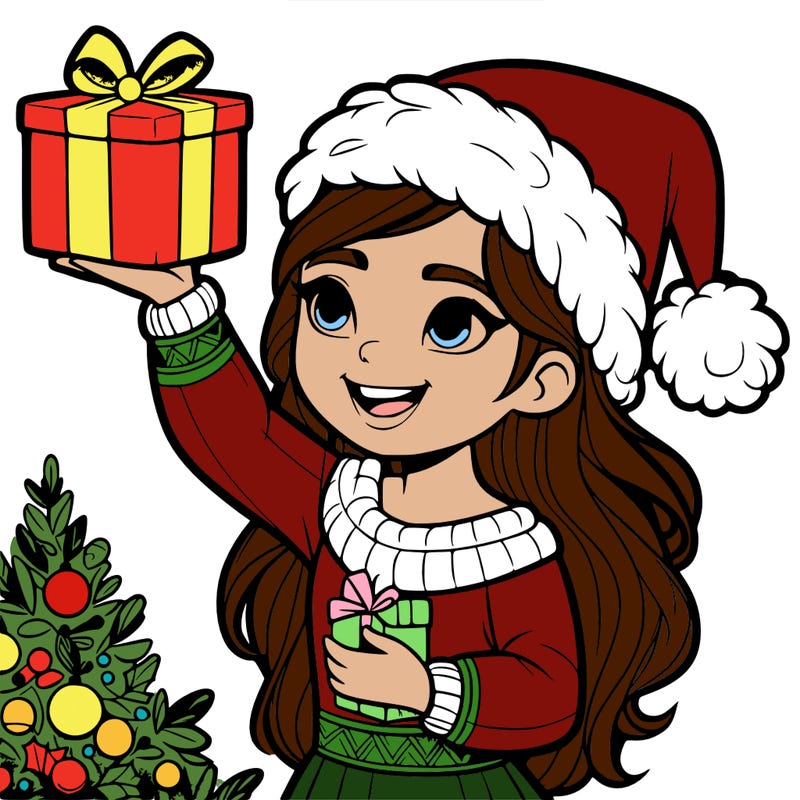 christmas girl realistic