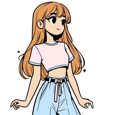 girl in a cute crop top