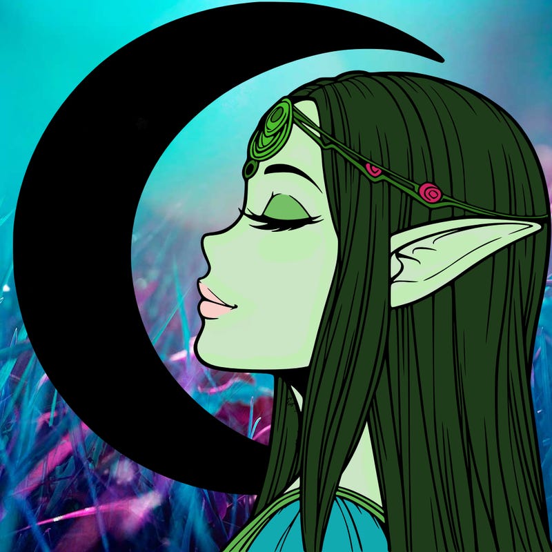 a realistic moon elf