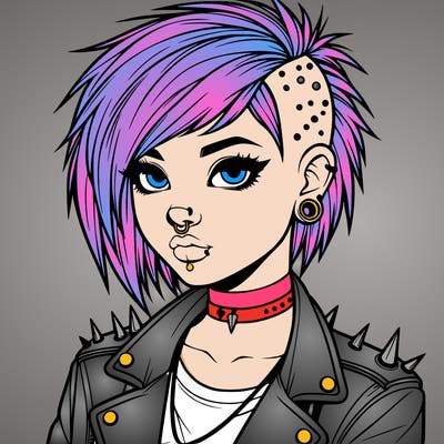 realistic punk girl