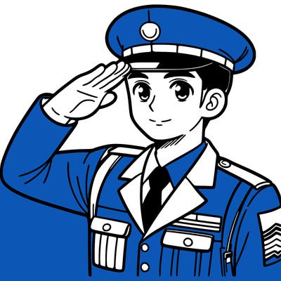 military man saluteing