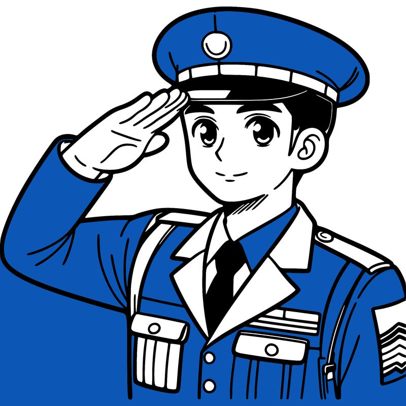 military man saluteing