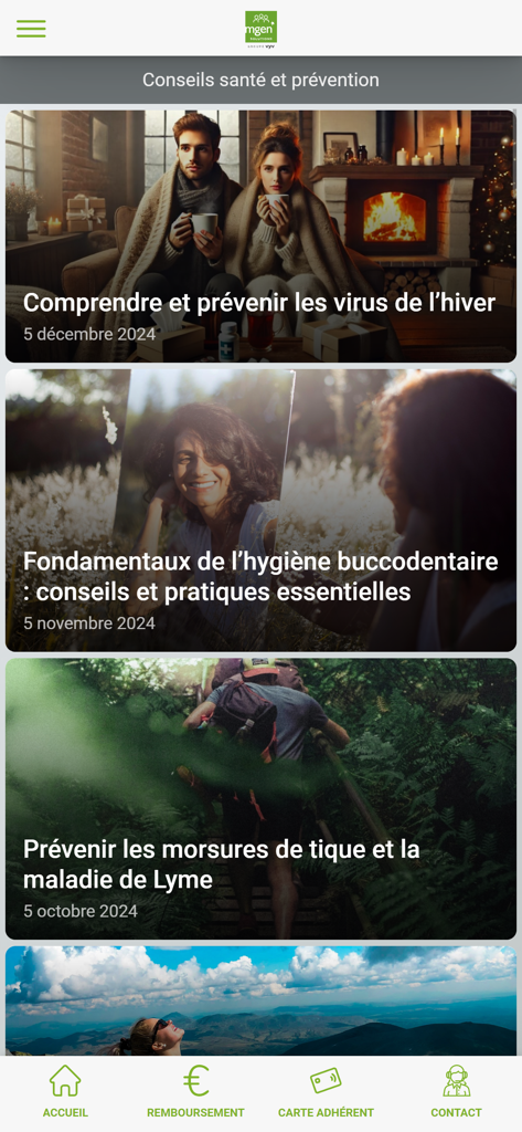 MGEN Solutions app health and prevention advice articles