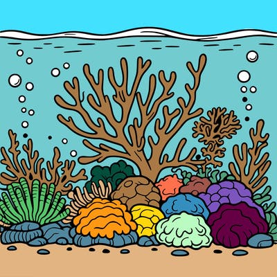 coral-reef out line