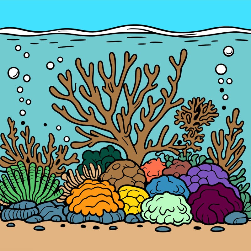 coral-reef out line