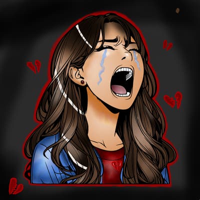 screaming realistic, girl