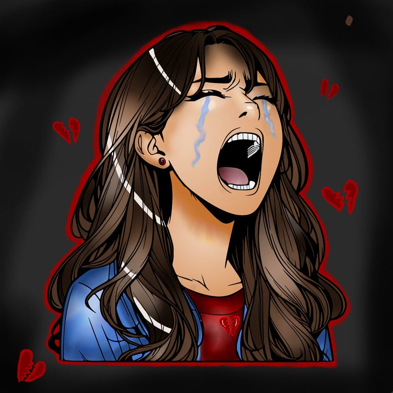 screaming realistic, girl