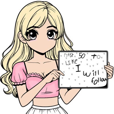 realistic pretty girl holding blank sign