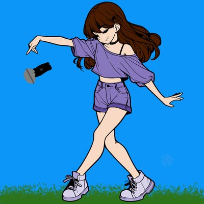 realistic girl danceing