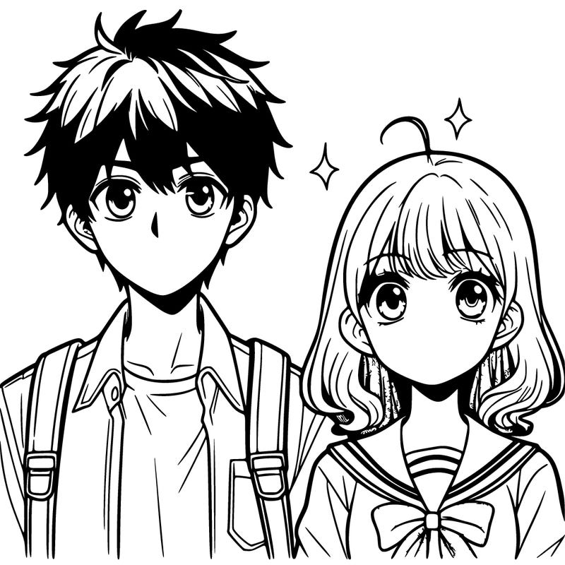 manga boy and girl