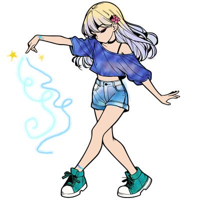 realistic girl danceing