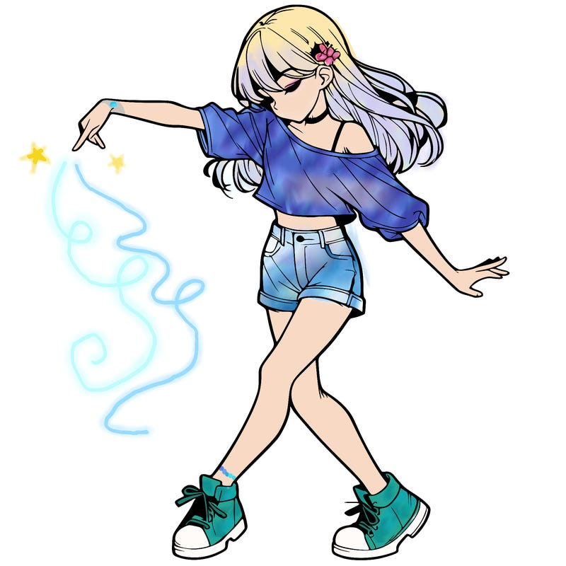 realistic girl danceing