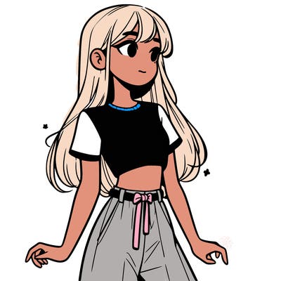 girl in a cute crop top