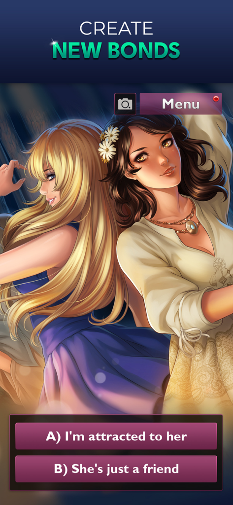 Is It Love? Peter - Vampire - An interactive choice screen in Is It Love Peter Vampire between a romantic or platonic bond