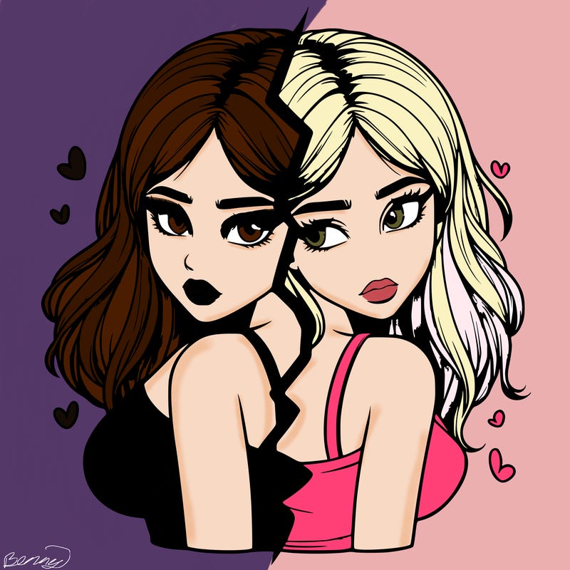 realistic girl split