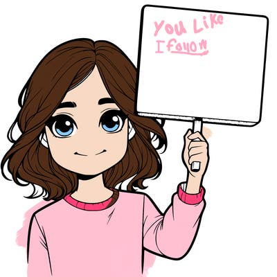 realistic girl holding up a sign