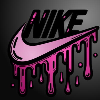dripping nike logo
