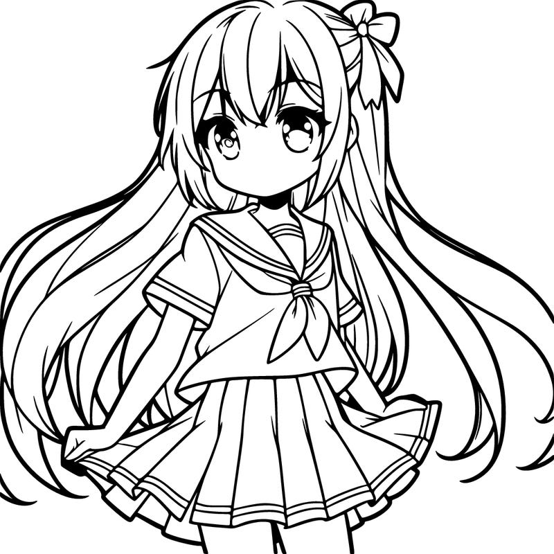 anime girl with skirt