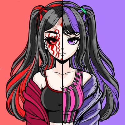 realistic girl split