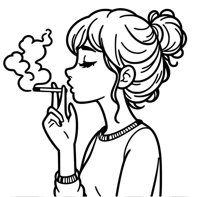 girl smoking