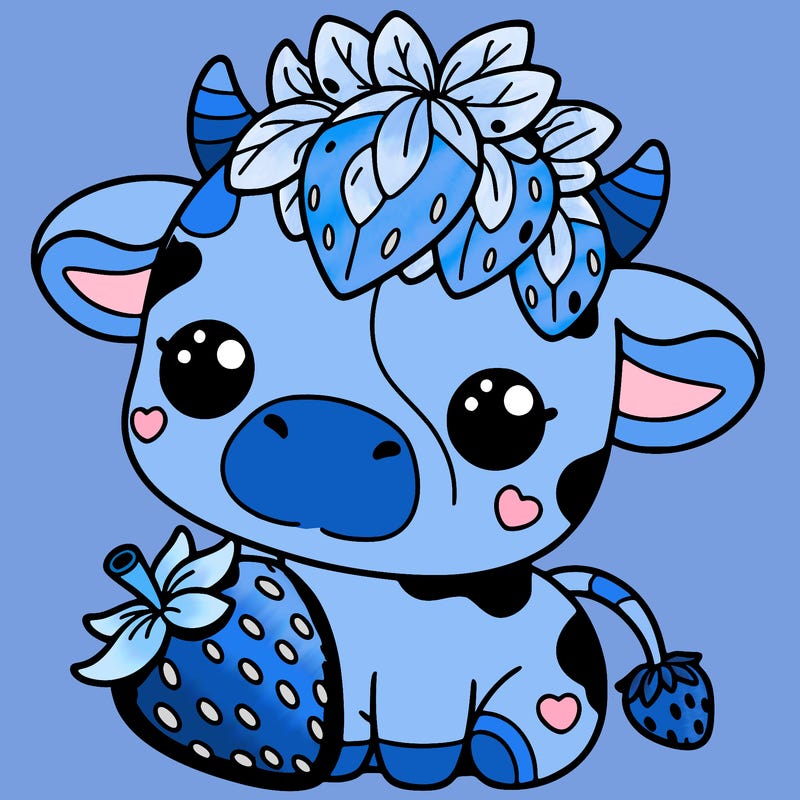 cute strawberry cow