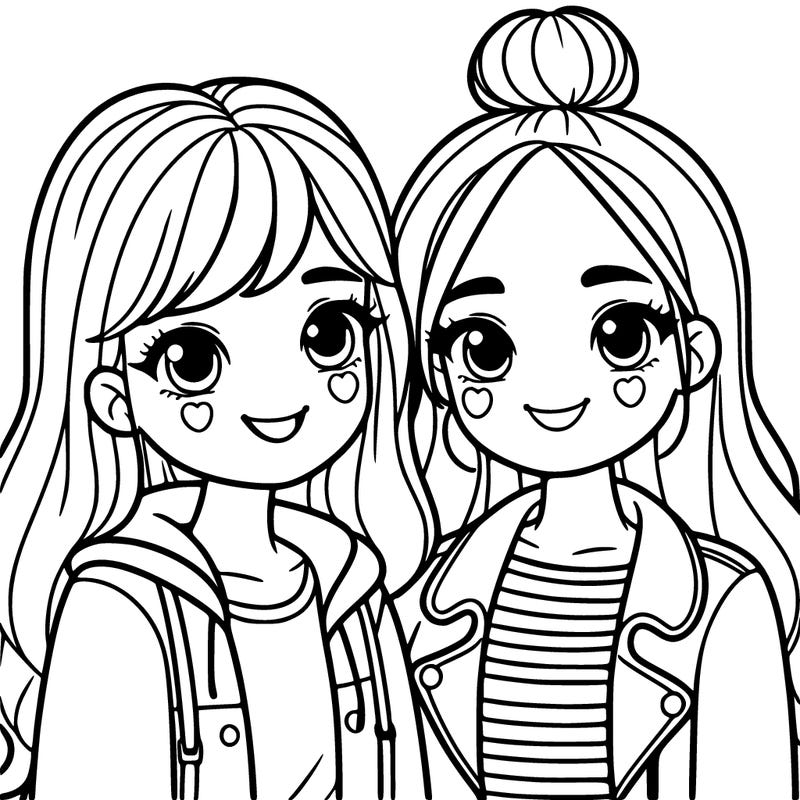 two teen girl besties