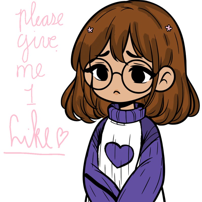 sad girl with glasses in a sweater