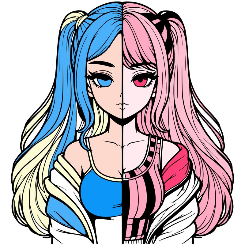 realistic girl split