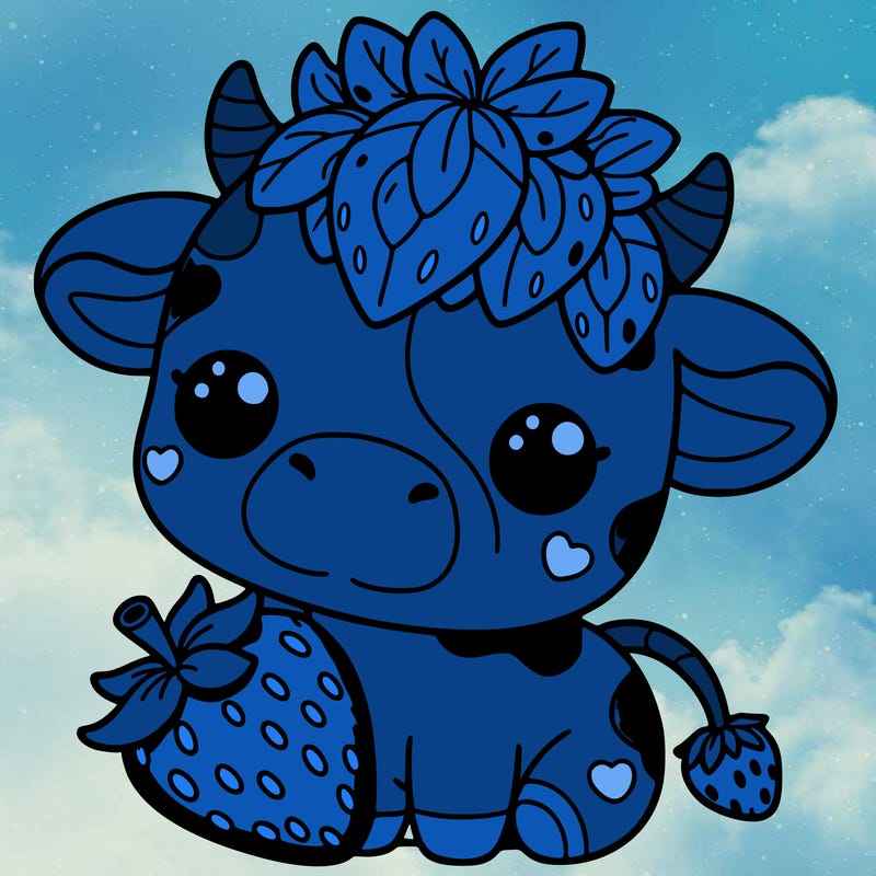 cute strawberry cow