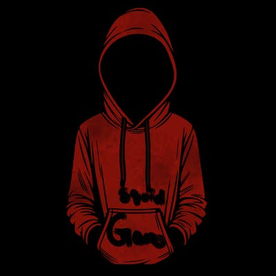 3 faceless people in  hoodies