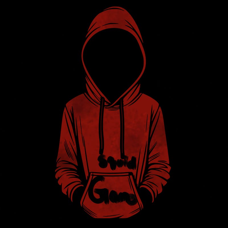 3 faceless people in  hoodies