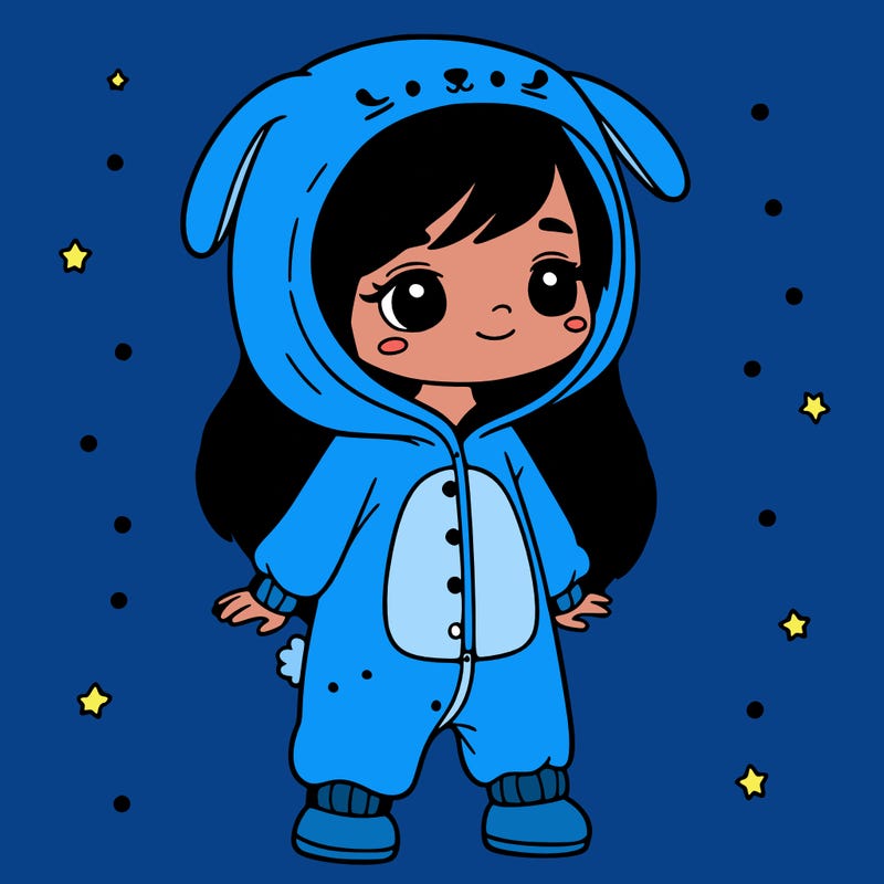 girl in onesie