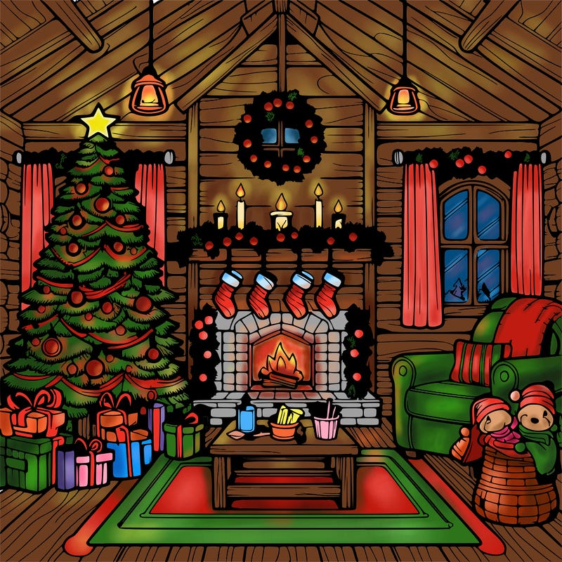 christmas house interior