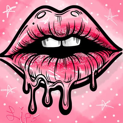 lips that look realistic and drip